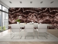 Interior of modern design loft with big table 3D rendering