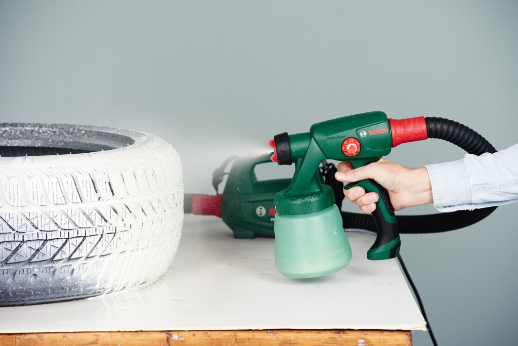 Winterreifen wird zum Pouf