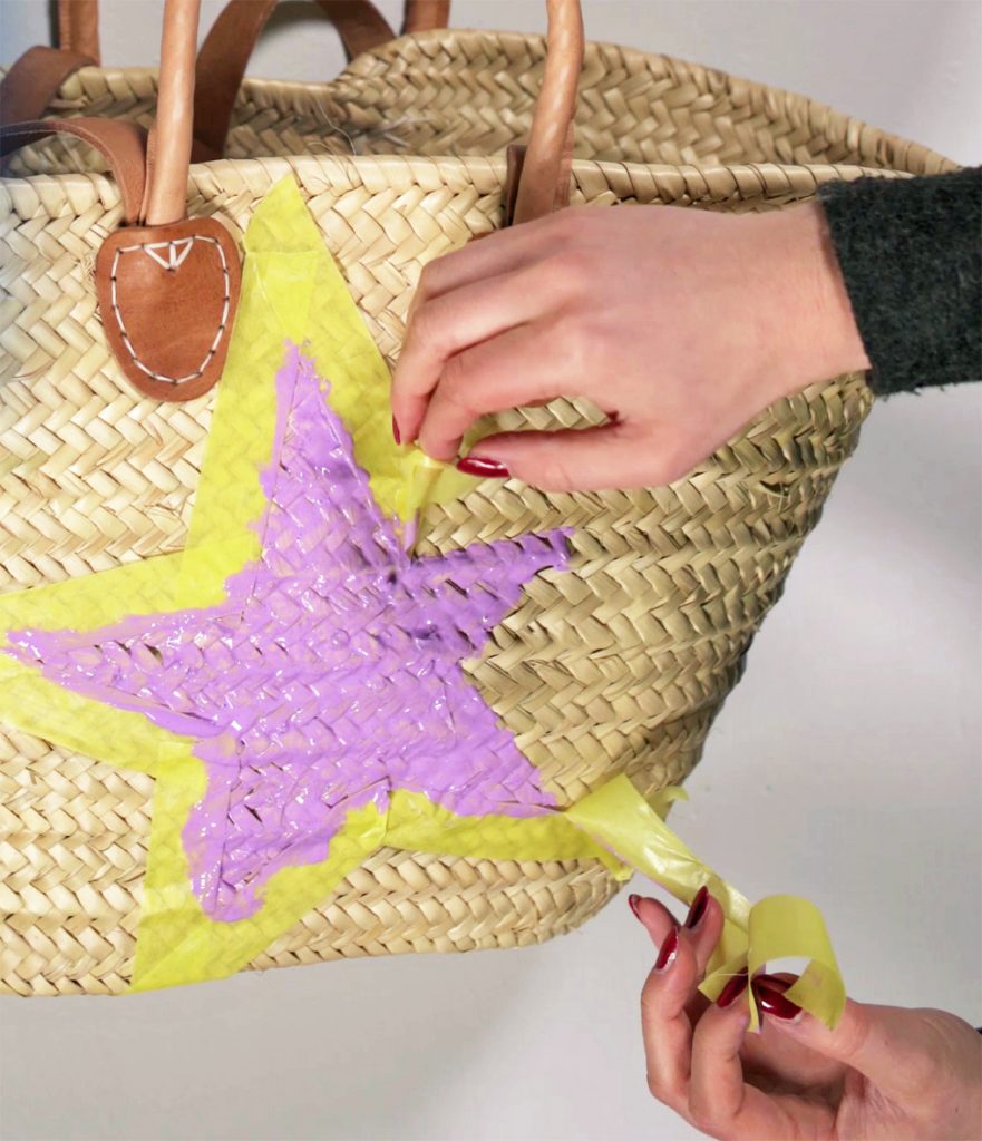 Upcycling Strandtasche mit Farbresten