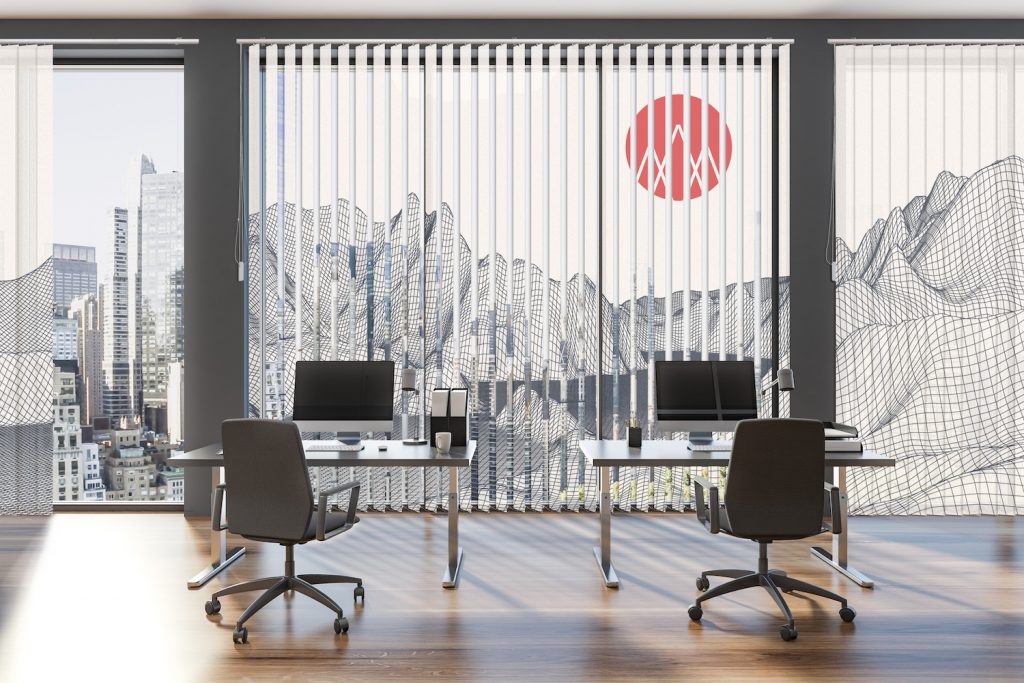 Büro mit Lamellenvorhang La-Melle