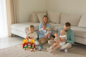 Wohnzimmer Familie